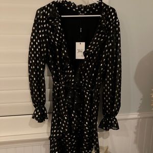 Black Mini Tie Dress